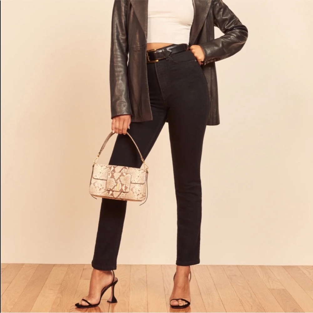 Reformation Liza Ultra High Rise Jeans in Black